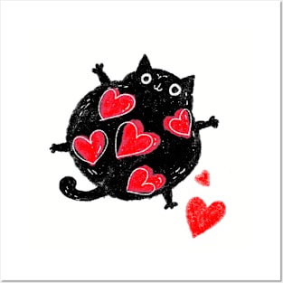 Cat love Posters and Art